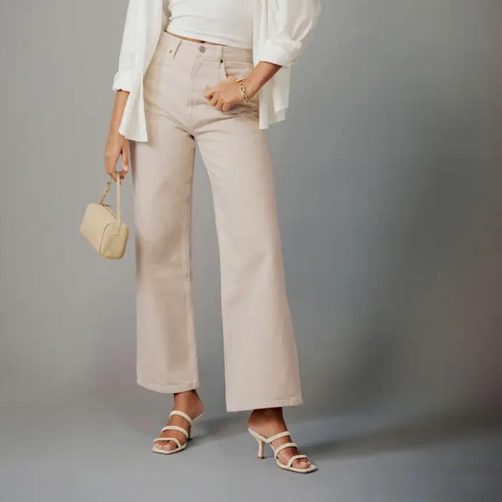 NWOT Reformation Wilder High Waist Ankle Jeans in Almond